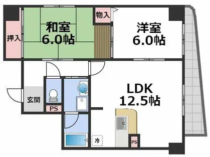 ヴォーヌング堂ヶ芝【4階】の間取り