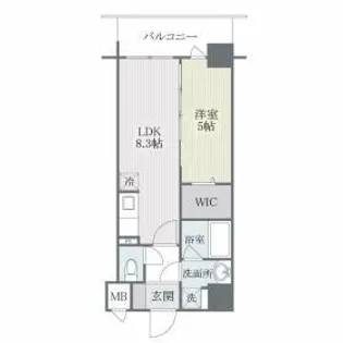 モダンパラッツォ博多sur【8階】の間取り