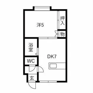 ノーザンエポックA【205号室】の間取り
