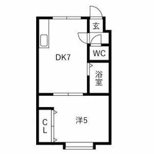 ノーザンエポックB【201号室】の間取り