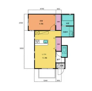 フルラージュアン【101号室】の間取り