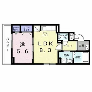 ヒカルサ京都大宮中林Ⅰ【1階】の間取り