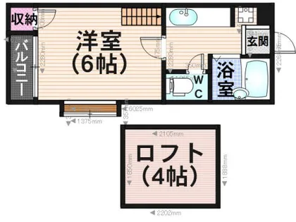 スクエア多賀【101号室】の間取り