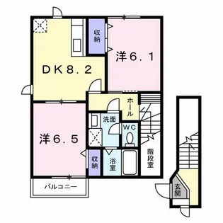 ベルドミール堅田【2階】の間取り