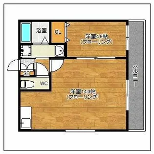 ブランシェ舞松原【1階】の間取り