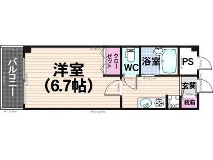 シティコート大橋【401号室】の間取り