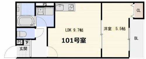 コンフォール道明寺駅西【1階】の間取り