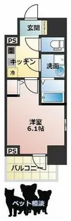 エスリードレジデンス大阪本町【12階】の間取り