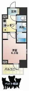 エスリードレジデンス大阪本町【12階】の間取り