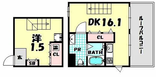 グラージェ三宮【12階】の間取り
