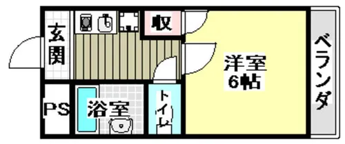 ロイヤルミサワ【4階】の間取り