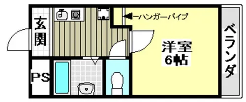 ロイヤルミサワ【201号室】の間取り