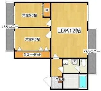 大産長丘ビル【301号室】の間取り