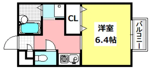 ハイム多摩Ⅱ【208号室】の間取り