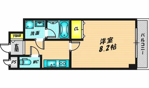 SA-COURT【406号室】の間取り