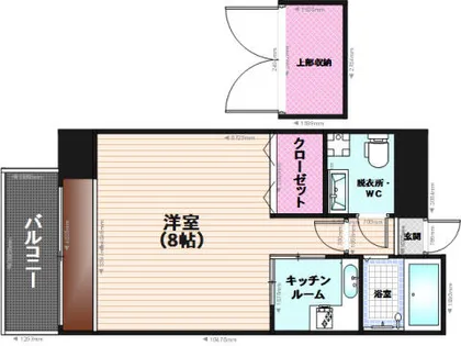 エステートモア平尾パージュ【1102号室】の間取り