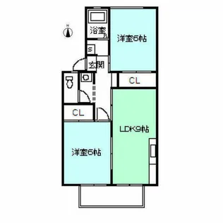 ラディッシュタウン昭山C棟【202号室】の間取り