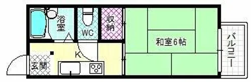 サンハイツ新町【2階】の間取り