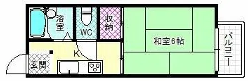 サンハイツ新町【1階】の間取り