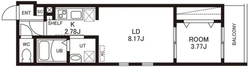 シェリム竹下EAST【3階】の間取り