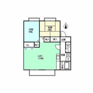ラディッシュタウン昭山G棟【101号室】の間取り