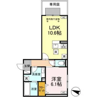 ディールーム野間大池【307号室】の間取り