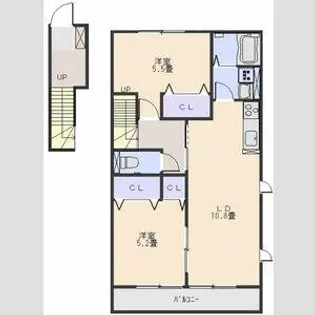 グレーシア中郷B【201号室】の間取り