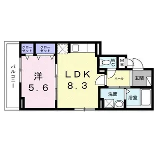 ヒカルサ京都大宮中林Ⅱ【2階】の間取り
