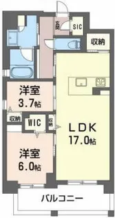 アルブラン京町堀【801号室】の間取り