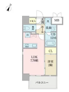 プロシード日赤通り【609号室】の間取り