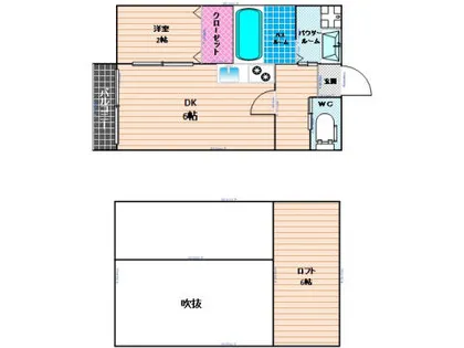 ビータス南福岡【105号室】の間取り