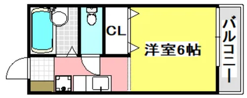ヴィルヌーブ【2階】の間取り