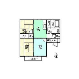 ホワイトハイツA棟【101号室】の間取り