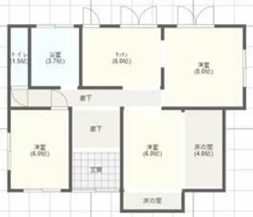 福岡県筑後市大字一条【一戸建】の間取り