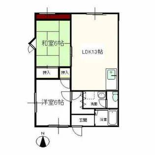 ニューフォレストタウンD棟【101号室】の間取り