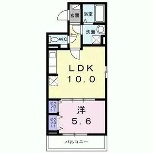 ヒカルサ京都北山栗栖Ⅰ【2階】の間取り