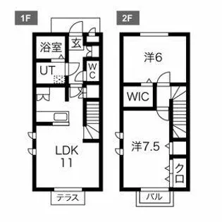 フォレストメゾン若久【102号室】の間取り