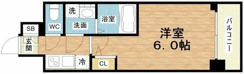 エスリードレジデンス大阪天王寺【14階】の間取り