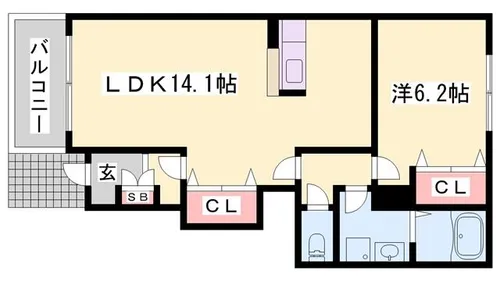 トリノ フルートA【103号室】の間取り