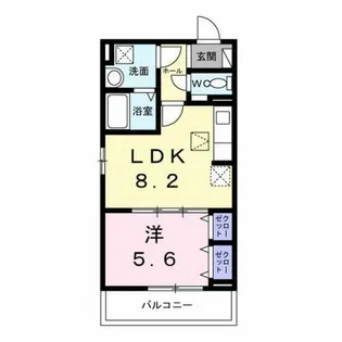 ヒカルサ京都北山栗栖Ⅰ【1階】の間取り