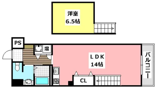 ヴェローノ茨木【4階】の間取り