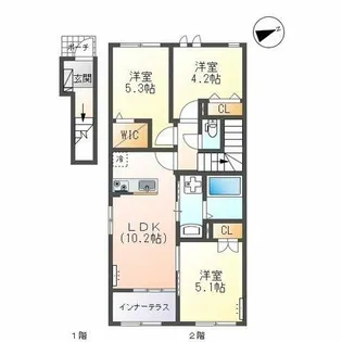 ファミールS【2階】の間取り