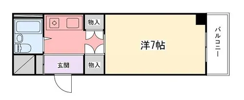 花影中村コーポ【6階】の間取り