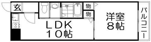 レオハイム長尾Ⅲ【2階】の間取り