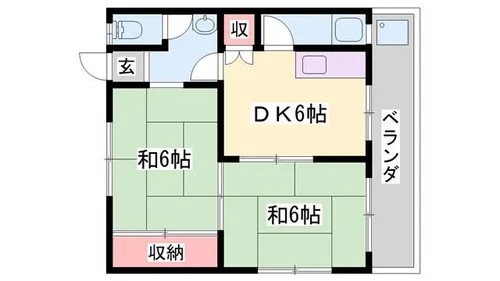 石川マンション【201号室】の間取り