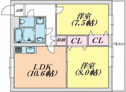 ハイツ西町【1階】の間取り