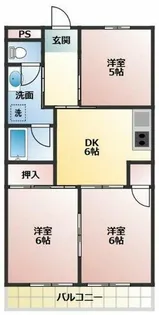 ユトリロ牧野【502号室】の間取り