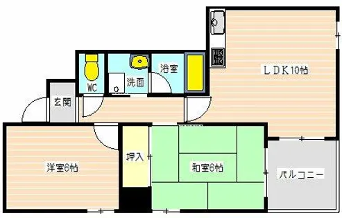 ウィステリア明石【603号室】の間取り