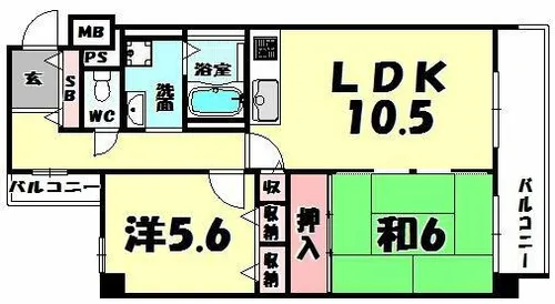 リバーサイド本町橋【8階】の間取り