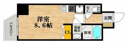 リフレス天王寺国分町【1階】の間取り